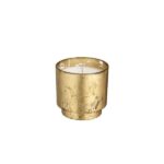 Golden Leaf Glass Candle Holder