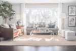 Gold Linen Floor Lamp - Image 2